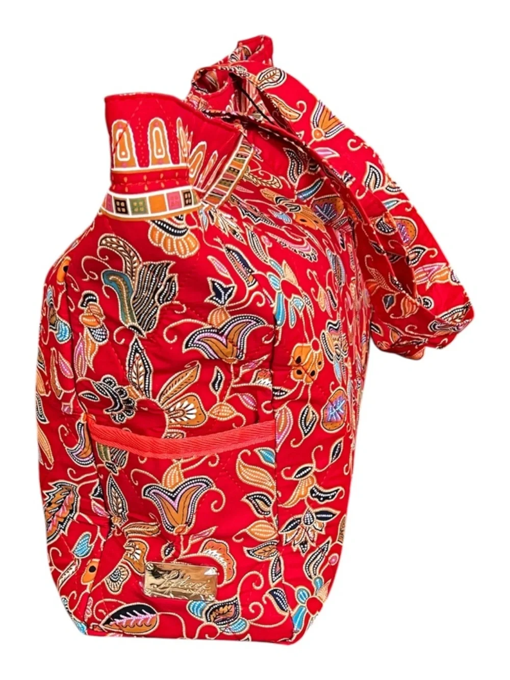Lestari Singapore Batik Women Red Tote Bag